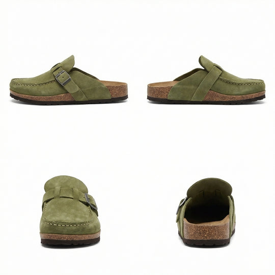 Clogs - Damen Retro Wildleder Slip-On Mule EB
