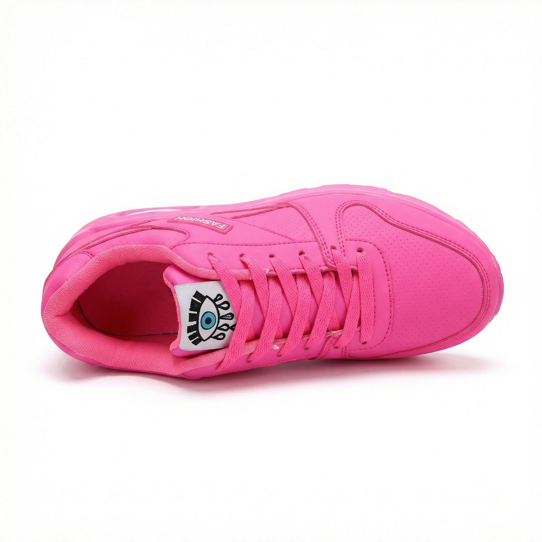 EB | Pu Orthopädische Damen Sneaker mit Schwarzem Augenprint