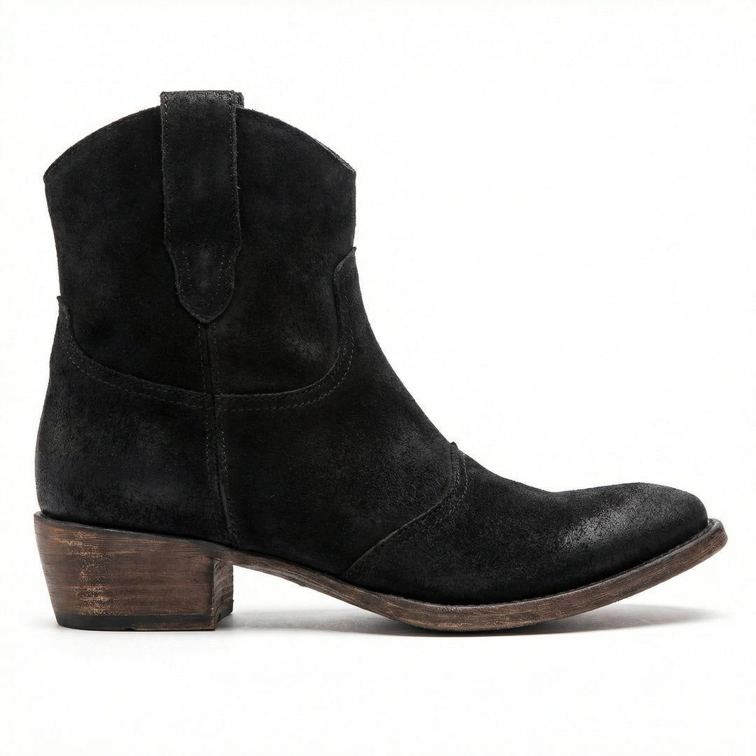 Kurze Cowboy-Stiefel | Western | Wildleder | Knöchel-Stiefel | Damenstiefel EB