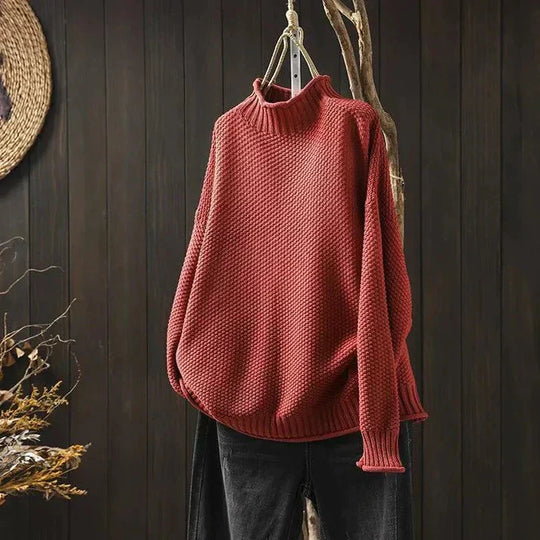 EB | Sweatshirt - Bequemer Oversize-Strickpullover mit Rollkragen
