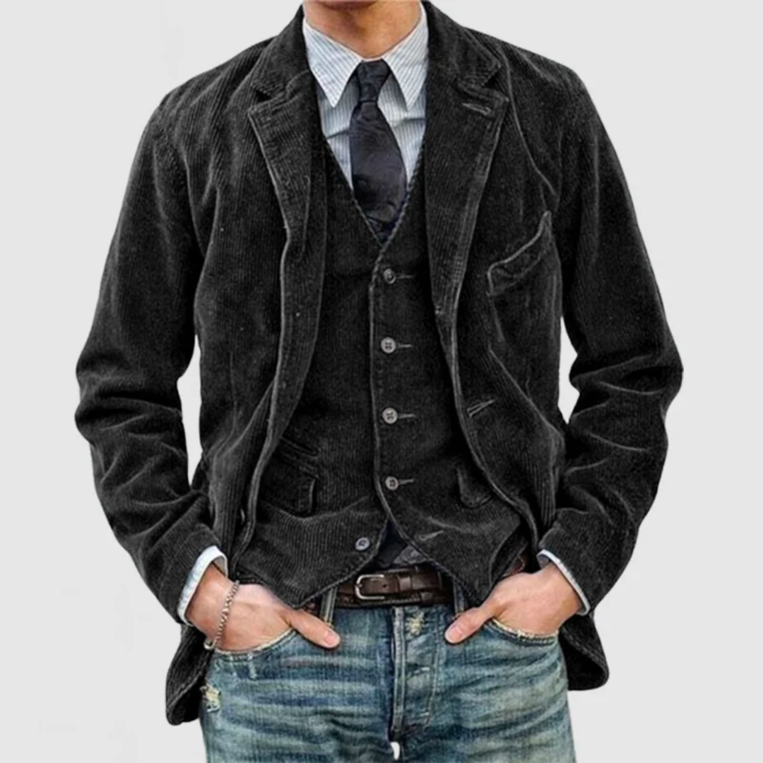 EB | Herrenjacke – Reverskragen mit Knopfverschluss