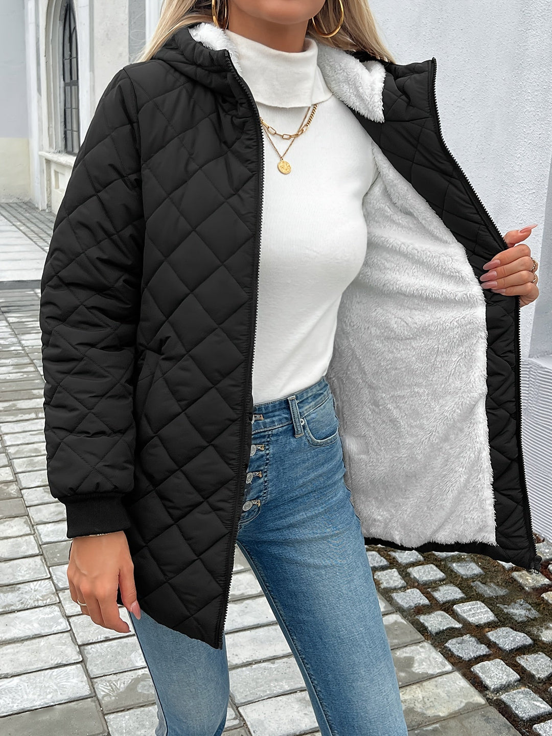 EB | Gepolsterte Puffy-Jacke mit Reißverschluss