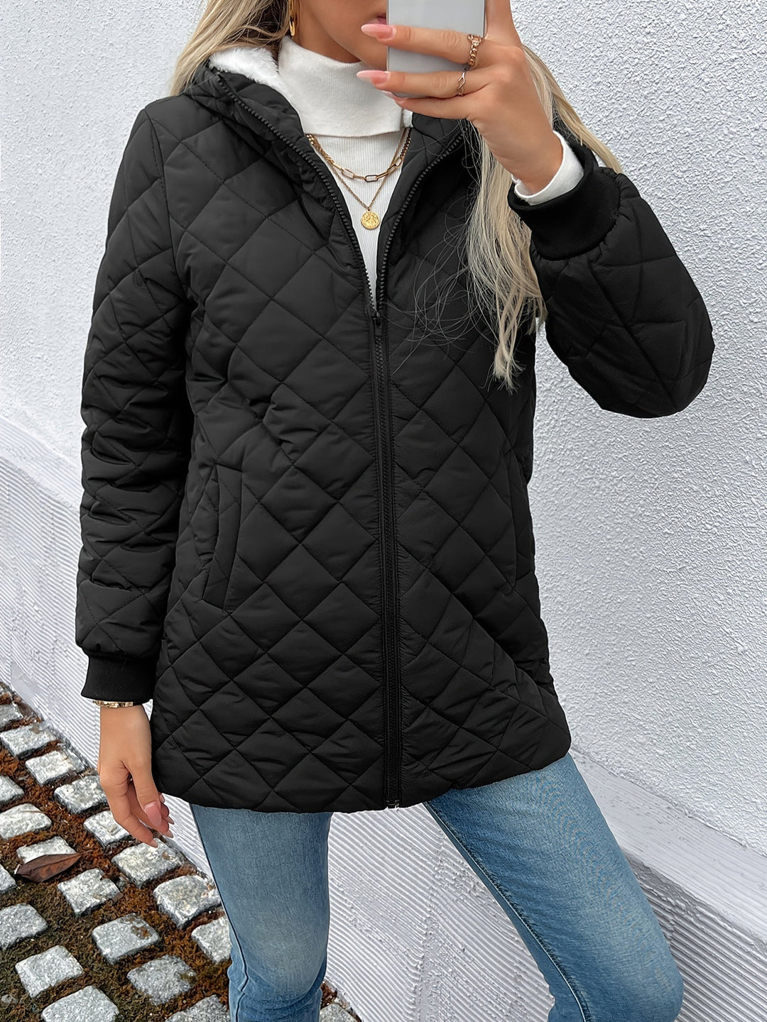 EB | Gepolsterte Puffy-Jacke mit Reißverschluss