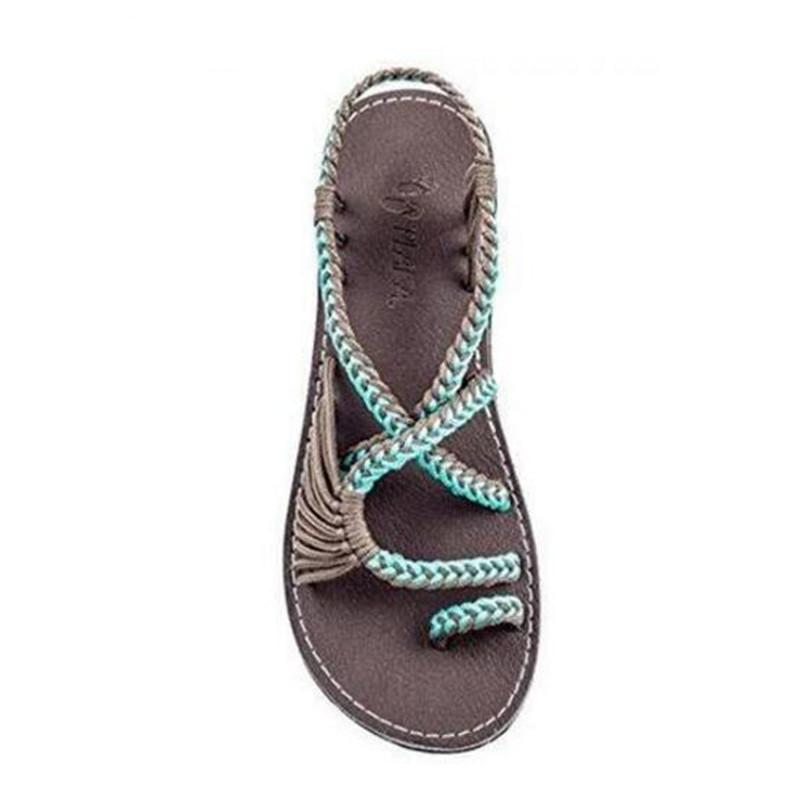EB | Seil Knoten Fußflachsandalen