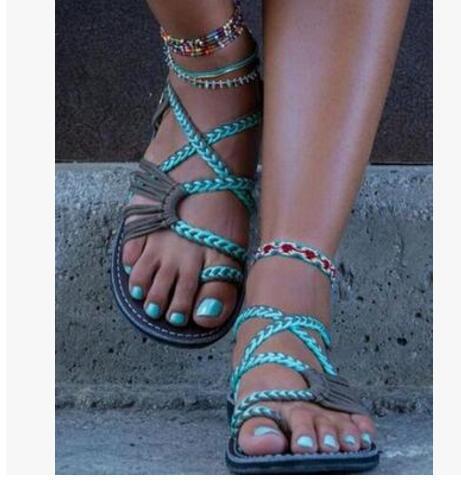 EB | Seil Knoten Fußflachsandalen