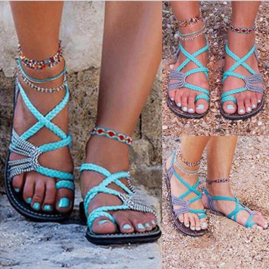 EB | Seil Knoten Fußflachsandalen