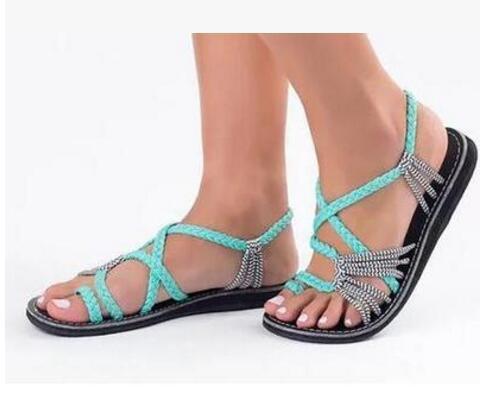 EB | Seil Knoten Fußflachsandalen