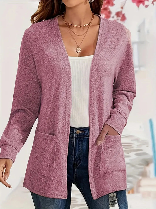 EB | Stilvolle Strickjacke mit Offener Front & Taschen