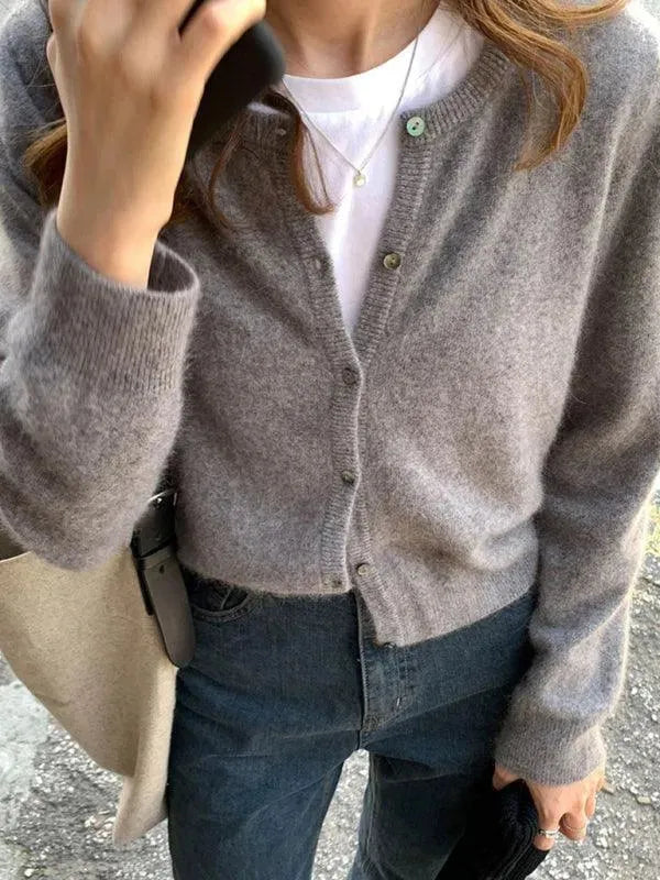 EB | Geschichteter Damen Strickjacke Pullover