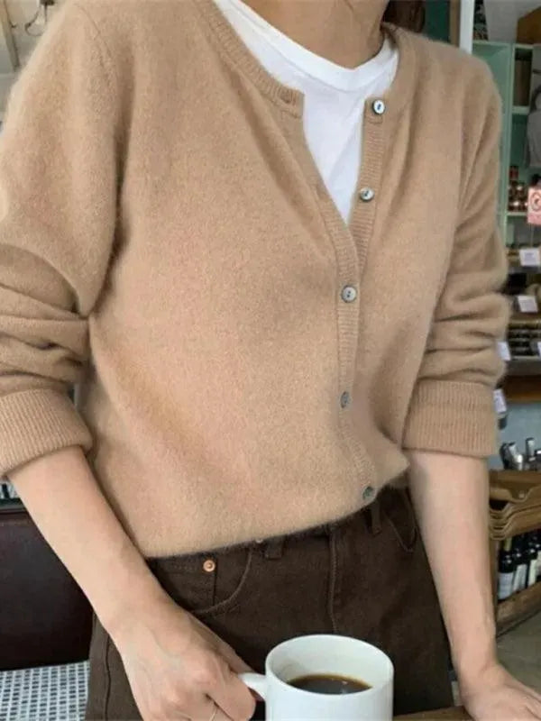 EB | Geschichteter Damen Strickjacke Pullover