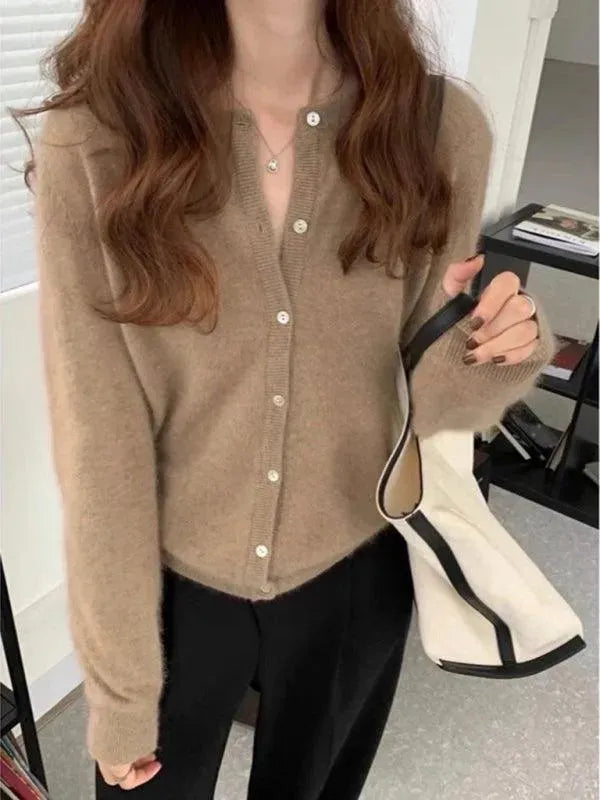 EB | Geschichteter Damen Strickjacke Pullover