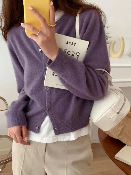 EB | Geschichteter Damen Strickjacke Pullover