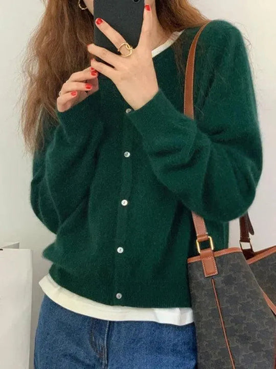 EB | Geschichteter Damen Strickjacke Pullover