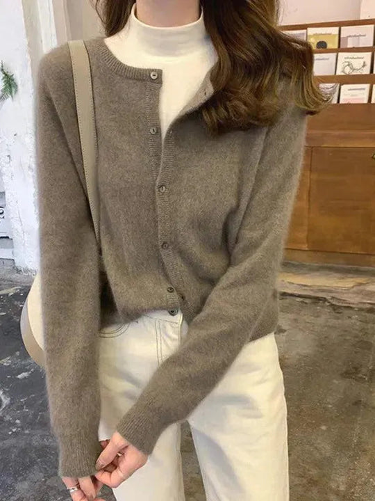 EB | Geschichteter Damen Strickjacke Pullover