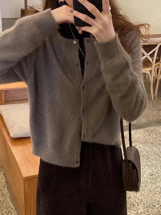 EB | Geschichteter Damen Strickjacke Pullover