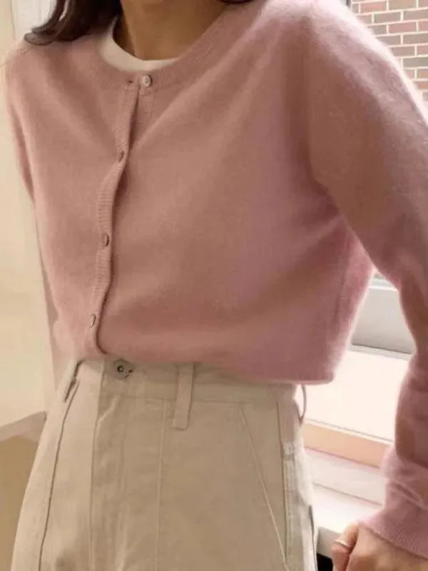 EB | Geschichteter Damen Strickjacke Pullover