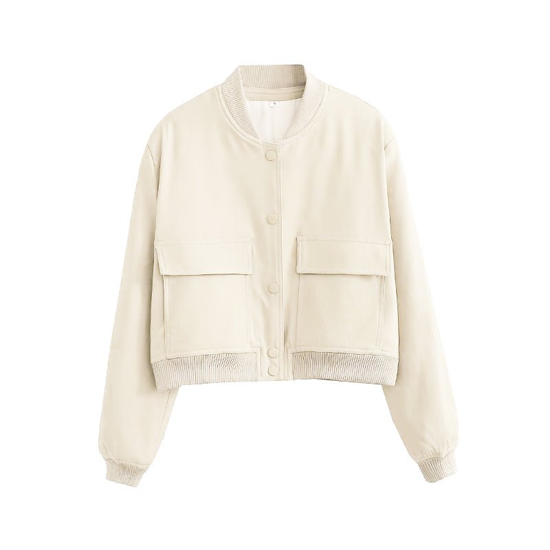 EB | Klassische Bomberjacke Wollmischung Zeitloses Design