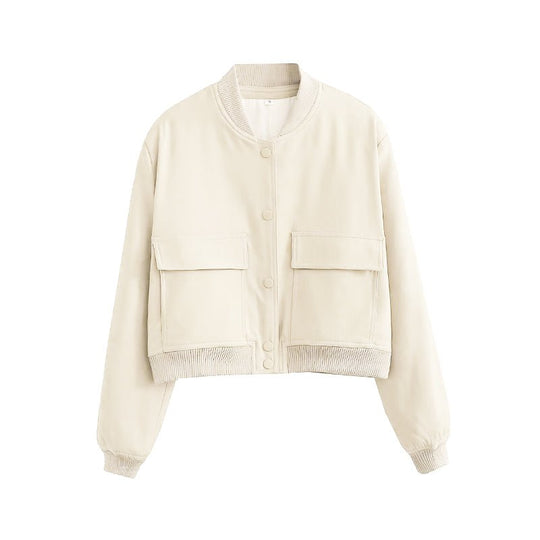 EB | Klassische Bomberjacke Wollmischung Zeitloses Design