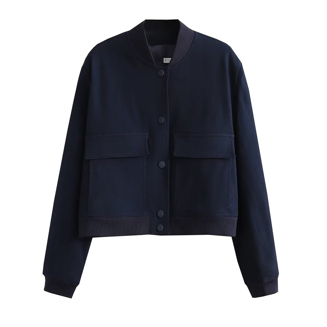 EB | Klassische Bomberjacke Wollmischung Zeitloses Design