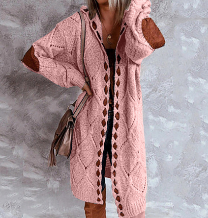 EB | Langarm-Cardigan mit Kapuze für Damen