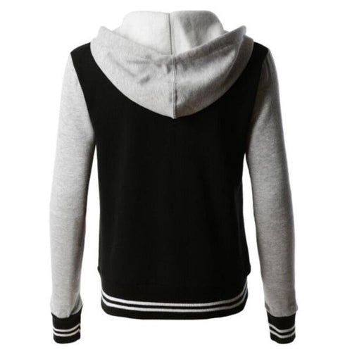 EB | Lässige Langärmelig Kapuze Jacke mit Knöpfen