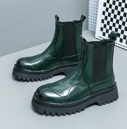 Lederstiefel mit runder Spitze EB