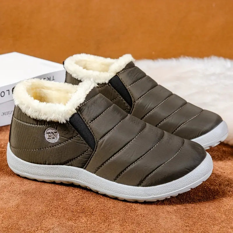 EB | Damen Winterwarme Pelz Schneestiefel