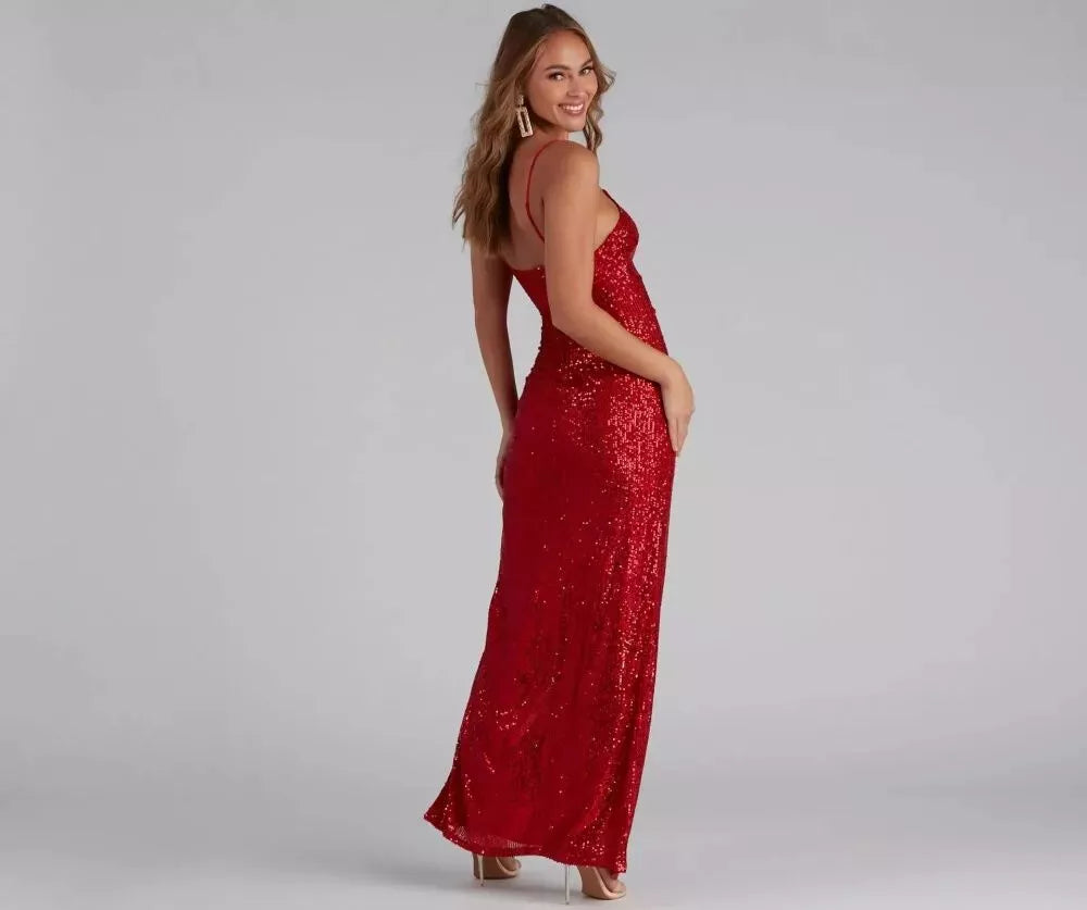 EB | Paillettenverziertes Abendkleid Elegantes Festkleid