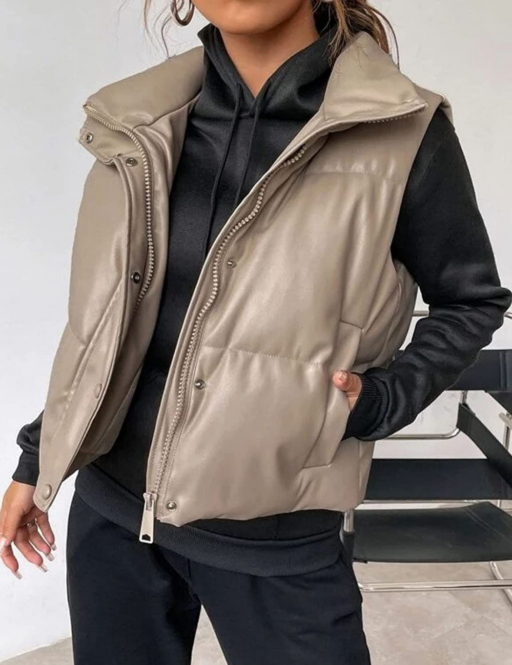 EB | Leder Weste Kurz & Stylisch