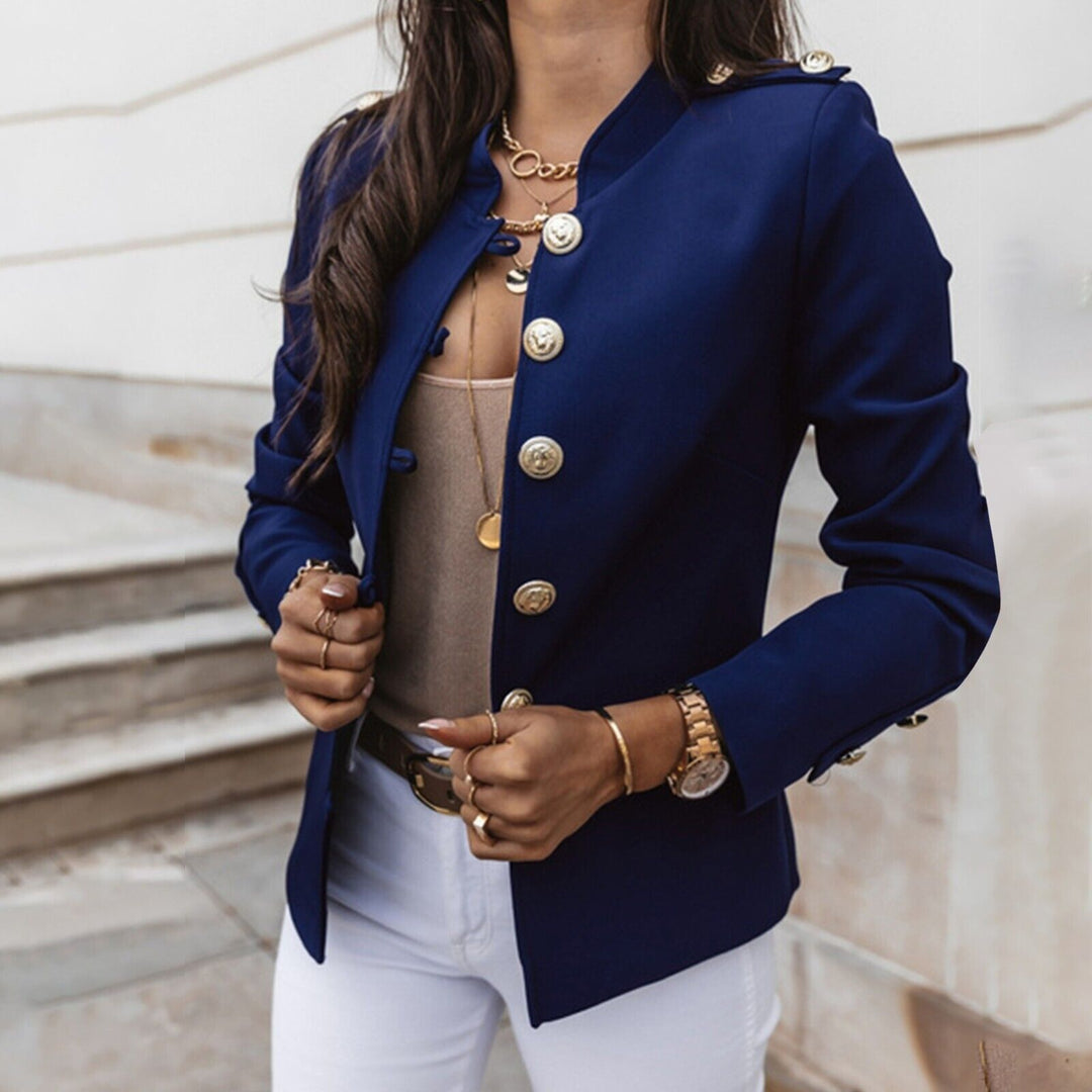 EB | Damen Knopf-Front Militärstil Jacke
