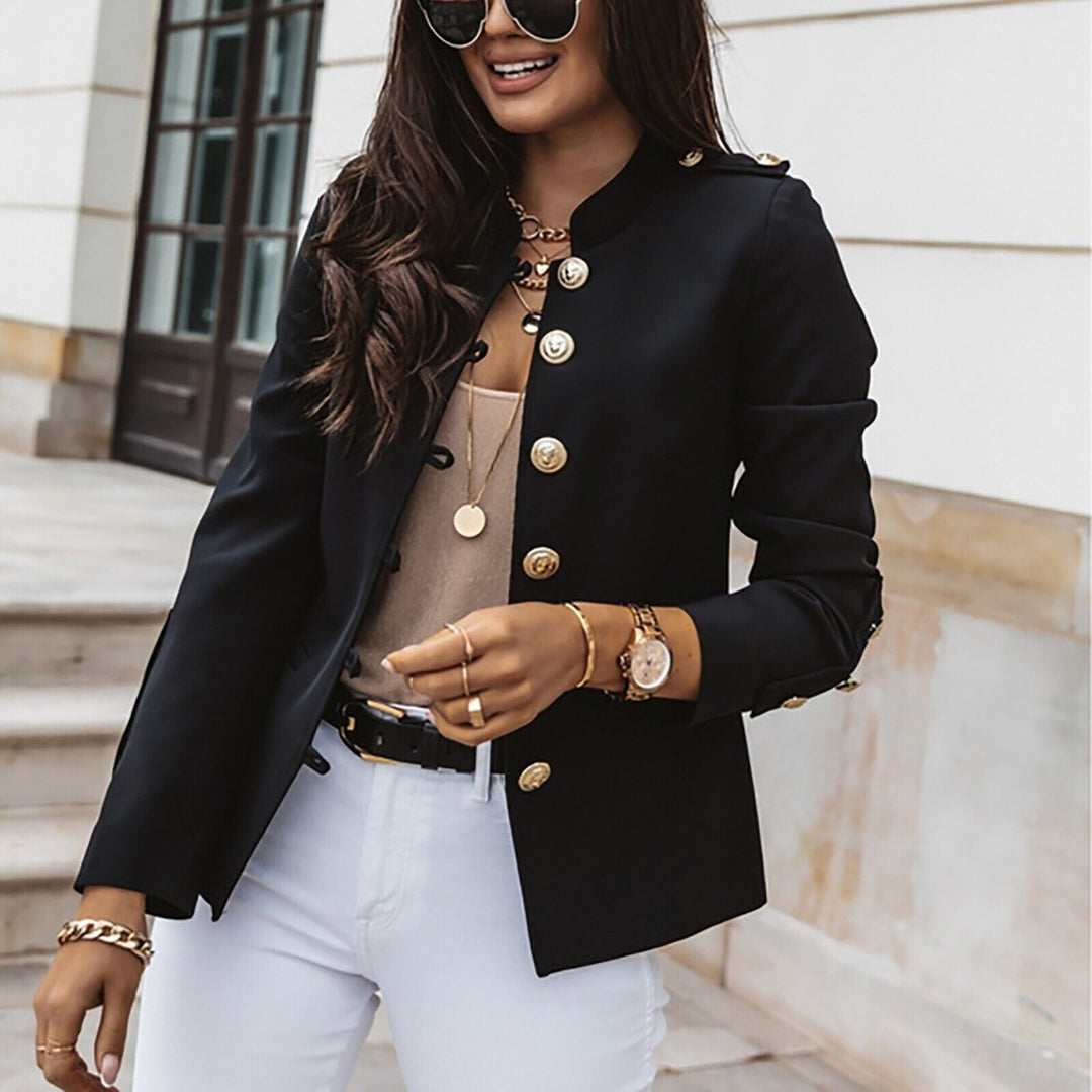 EB | Damen Knopf-Front Militärstil Jacke
