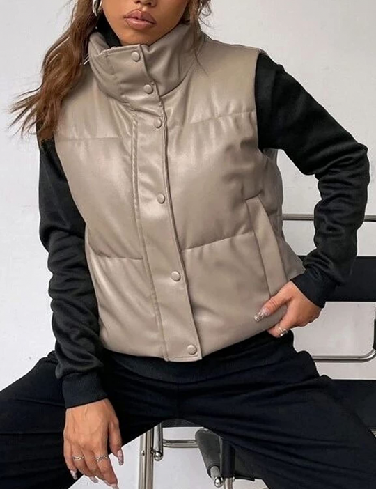 EB | Leder Weste Kurz & Stylisch