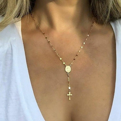 EB | Elegante Rosenkranz Kette für Damen