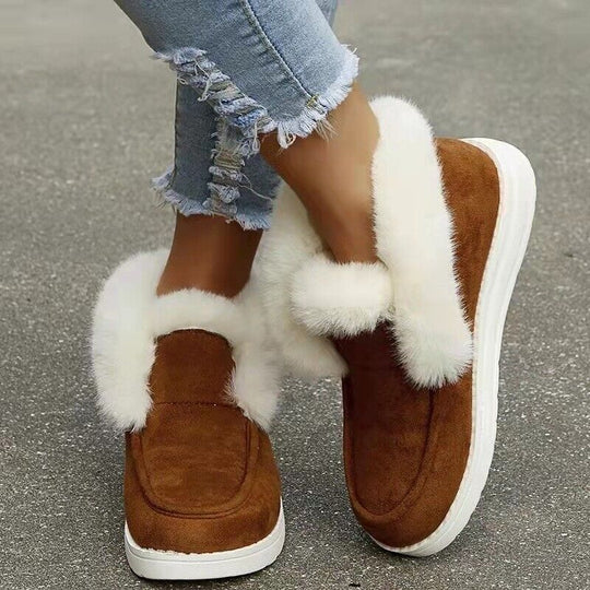 EB | Winter Mokassins - Wildleder Slip-On Mokassins mit Pelzfutter