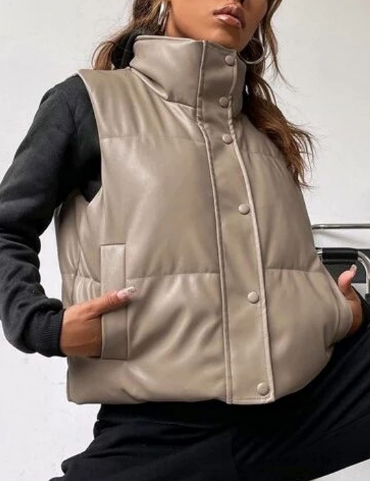 EB | Leder Weste Kurz & Stylisch