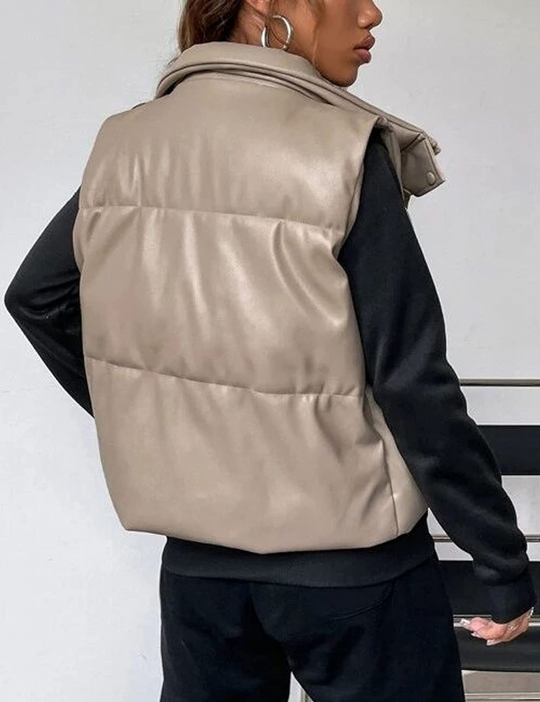 EB | Leder Weste Kurz & Stylisch