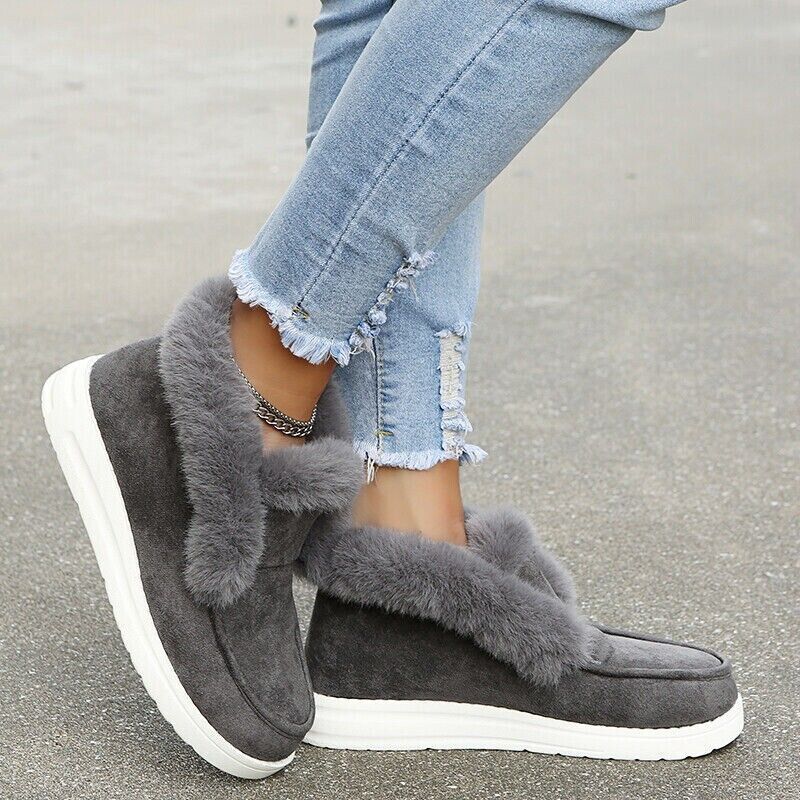 EB | Winter Mokassins - Wildleder Slip-On Mokassins mit Pelzfutter