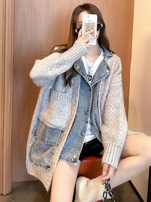 EB | Splicing Jeansjack Stilvoll & trendy
