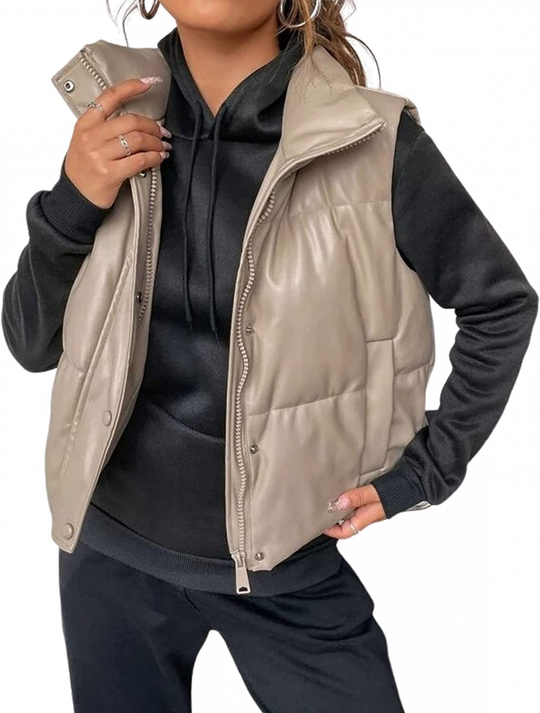EB | Leder Weste Kurz & Stylisch