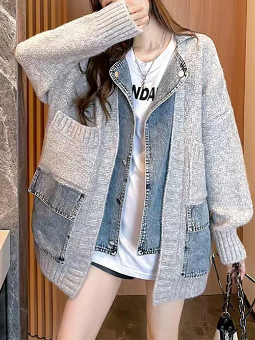 EB | Splicing Jeansjack Stilvoll & trendy