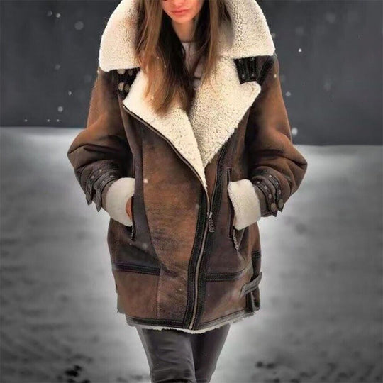 EB | Damen Lammfellfliegerjacke