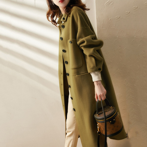 EB | Mantel Lange Elegante Silhouette Breite Revers Bequem Lässiger Schnitt