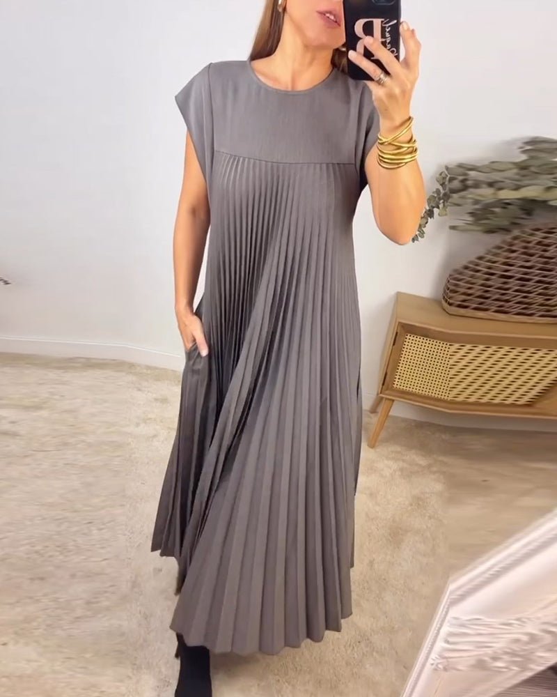 EB | Smarte Plissee Baumwollkleid