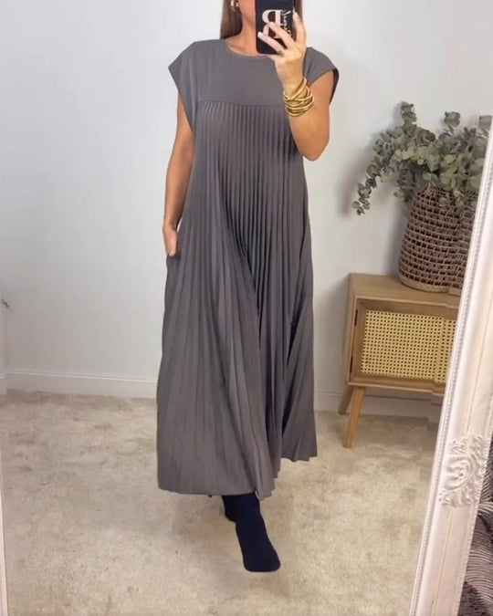 EB | Smarte Plissee Baumwollkleid