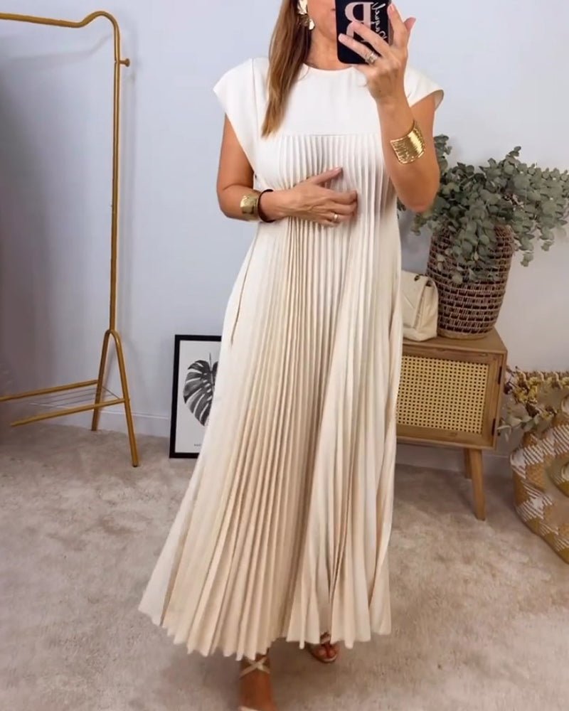 EB | Smarte Plissee Baumwollkleid