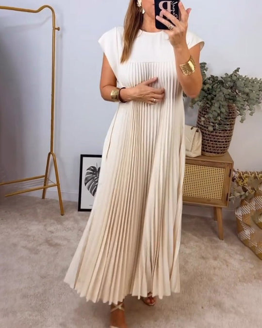 EB | Smarte Plissee Baumwollkleid
