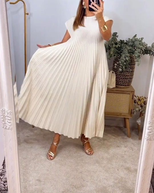 EB | Smarte Plissee Baumwollkleid
