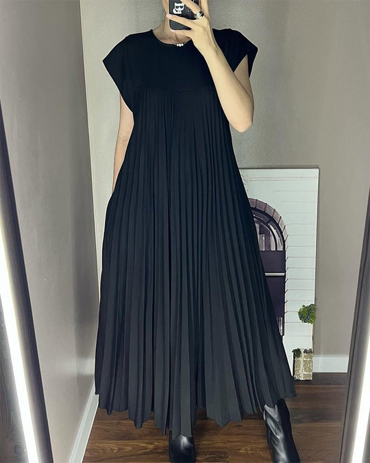 EB | Smarte Plissee Baumwollkleid