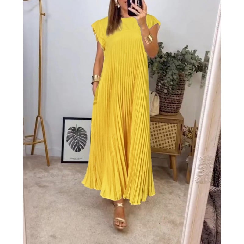 EB | Smarte Plissee Baumwollkleid