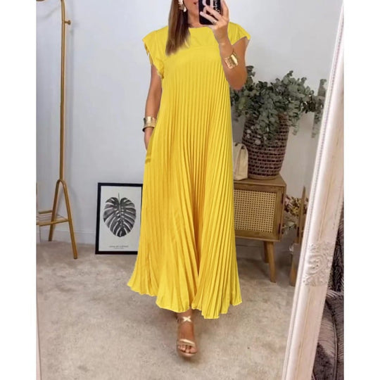 EB | Smarte Plissee Baumwollkleid
